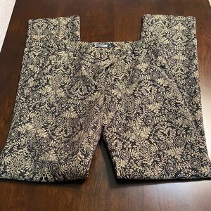 Women’s size 2 Gold and Black Holiday Pants Dress Slacks